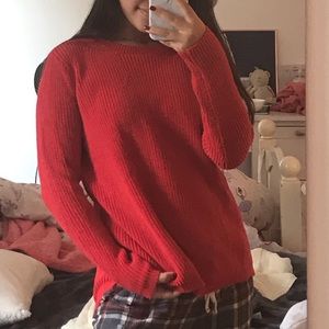 The CUTEST and COMFIEST Red Knit Sweater